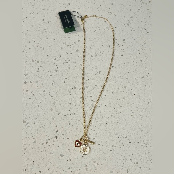 Kate Spade Celestial Charm Necklace Gold NWT - Picture 3 of 3